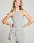 August Heather Grey Tank Top WOMENS chaserbrand