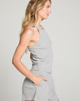 August Heather Grey Tank Top WOMENS chaserbrand