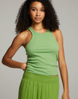 August Piquant Green Tank Top WOMENS chaserbrand