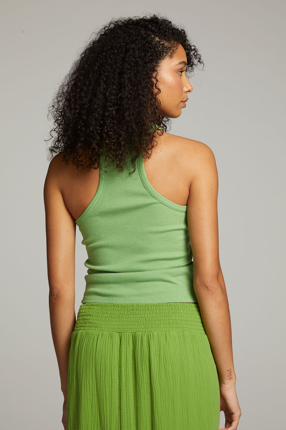 August Piquant Green Tank Top WOMENS chaserbrand