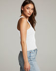 August White Tank Top WOMENS chaserbrand