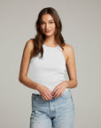 August White Tank Top WOMENS chaserbrand