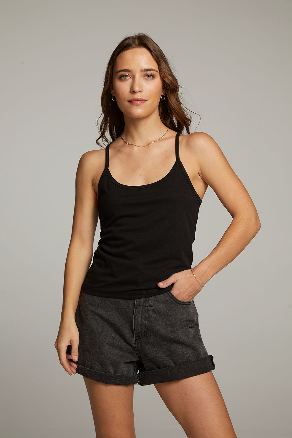 Emma Black Tank Top WOMENS chaserbrand