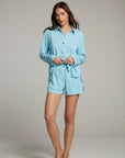 Ethan Clear Sky Button Up WOMENS chaserbrand