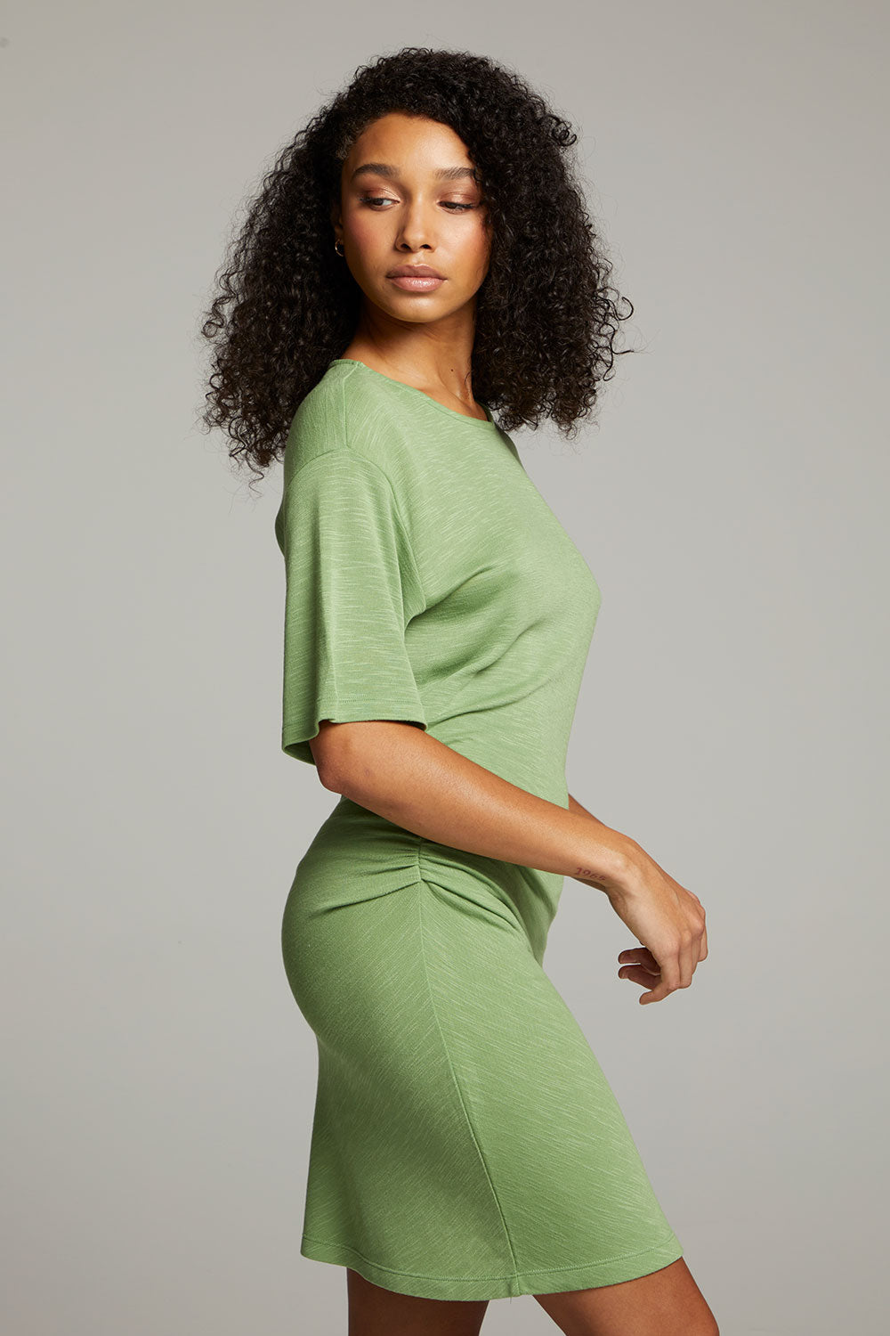 Memory Piquant Green Mini Dress WOMENS chaserbrand