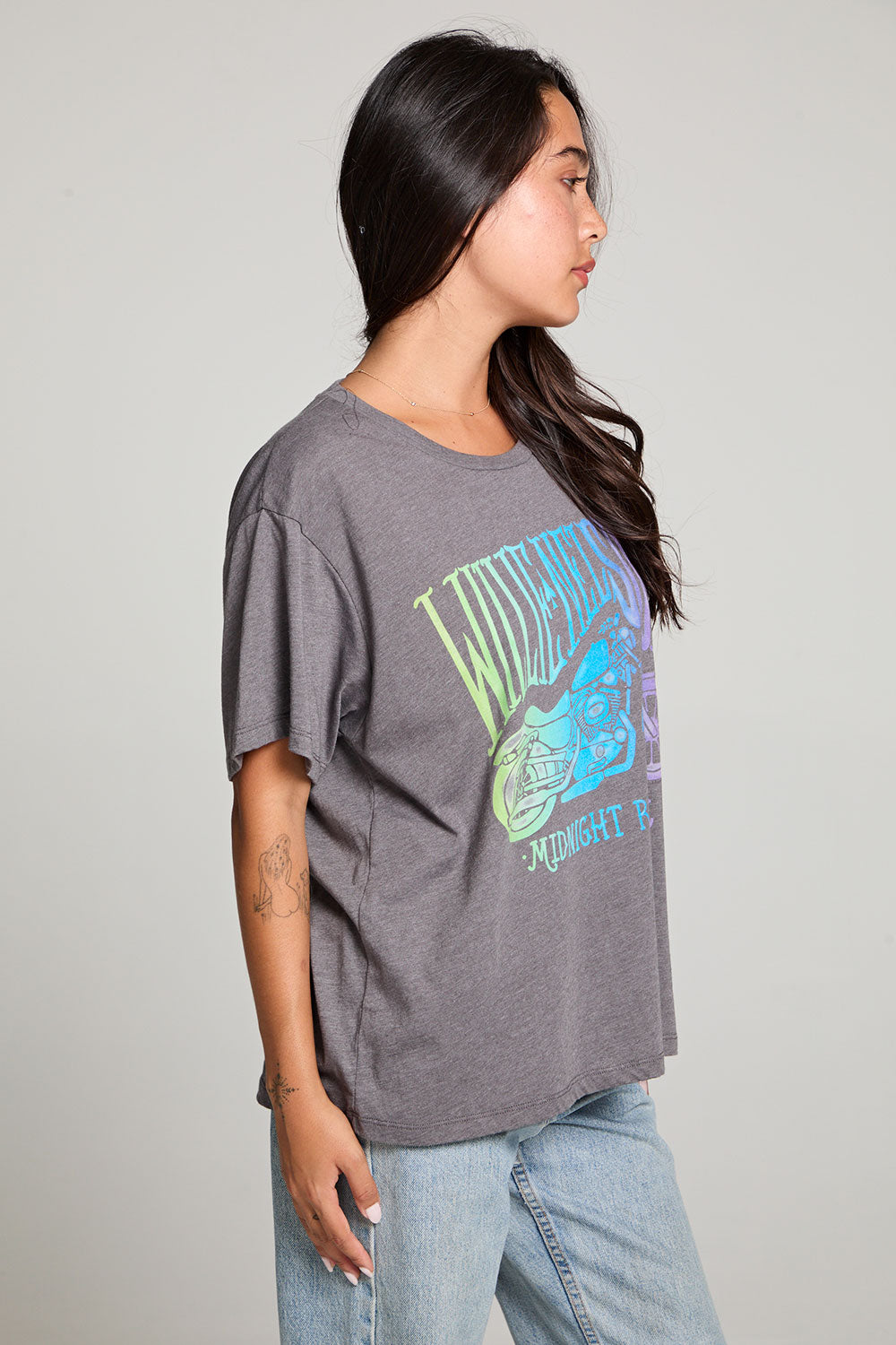 Willie Nelson Midnight Rider Gradient Tee WOMENS chaserbrand
