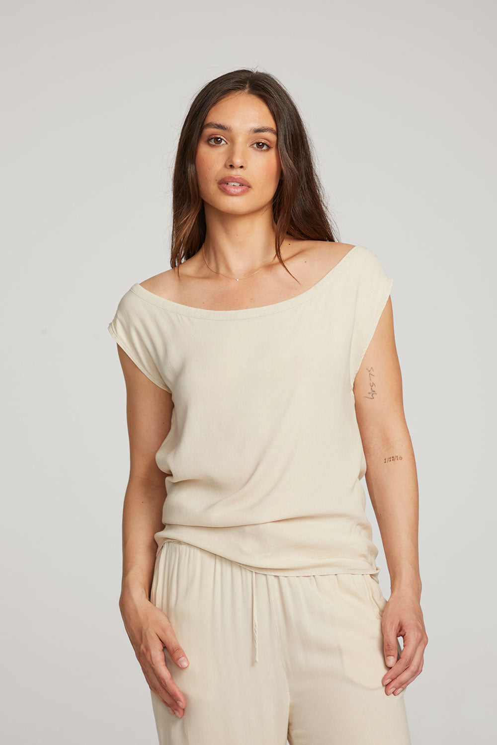 Sleeveless Bark Dolman Tee WOMENS chaserbrand