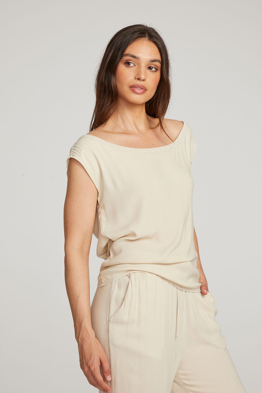 Sleeveless Bark Dolman Tee WOMENS chaserbrand