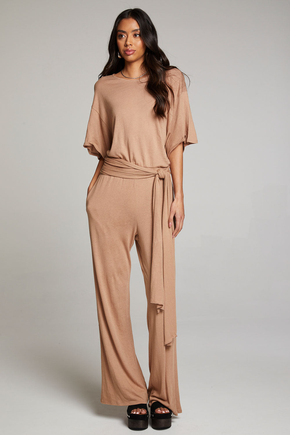 Heather Warm Taupe Jumpsuit WOMENS chaserbrand