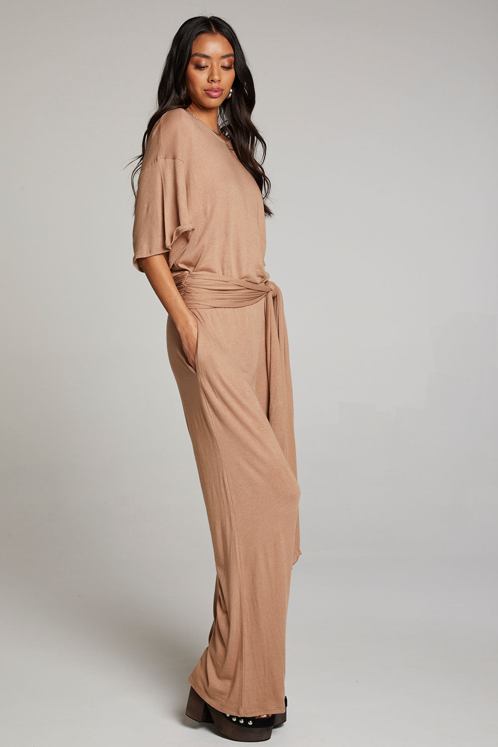 Heather Warm Taupe Jumpsuit WOMENS chaserbrand