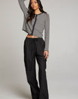 Brady Punk Stripe Button Up Pullover WOMENS chaserbrand