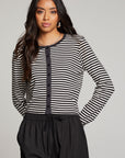 Brady Punk Stripe Button Up Pullover WOMENS chaserbrand