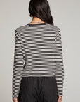 Brady Punk Stripe Button Up Pullover WOMENS chaserbrand