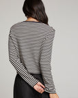 Brady Punk Stripe Button Up Pullover WOMENS chaserbrand