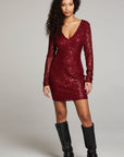 Christine Blood Red Mini Dress WOMENS chaserbrand