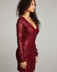 Christine Blood Red Mini Dress WOMENS chaserbrand