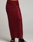 Amber Blood Red Midi Skirt WOMENS chaserbrand