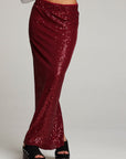 Amber Blood Red Midi Skirt WOMENS chaserbrand