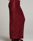 Amber Blood Red Midi Skirt WOMENS chaserbrand