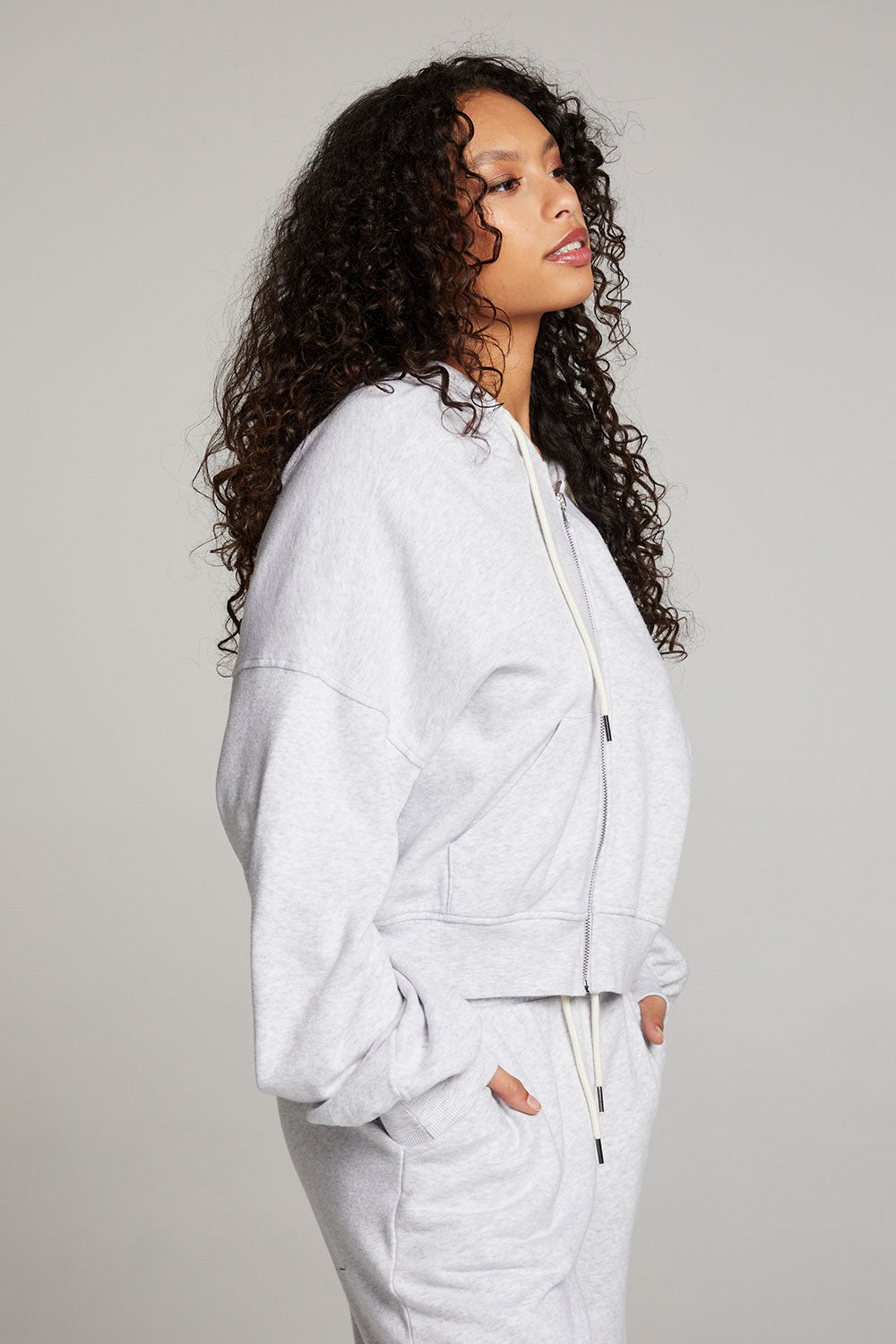 Abilenee Light Grey Zip Up WOMENS chaserbrand