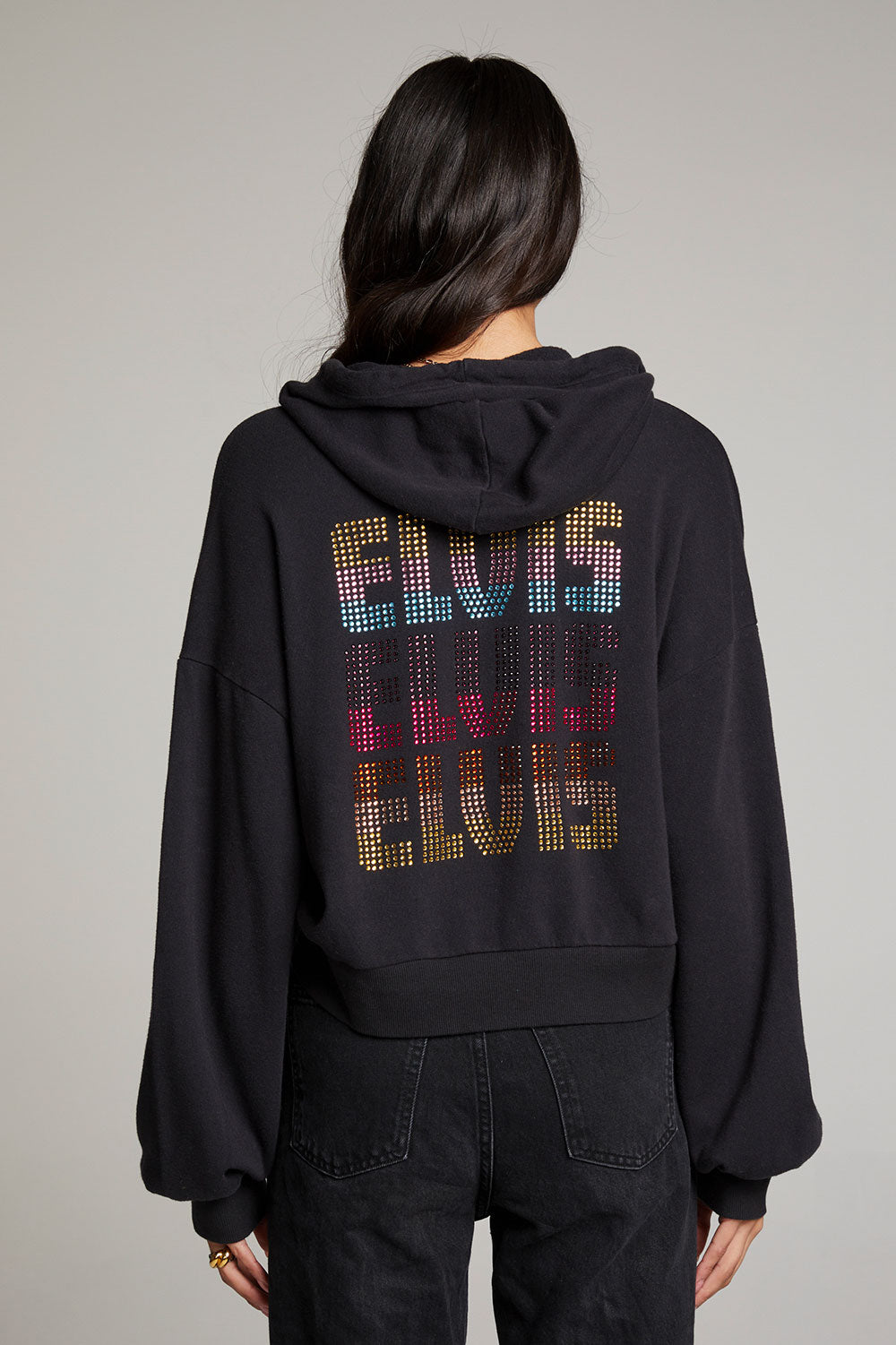 Sun Records Studded Elvis Zip Up Hoodie WOMENS chaserbrand