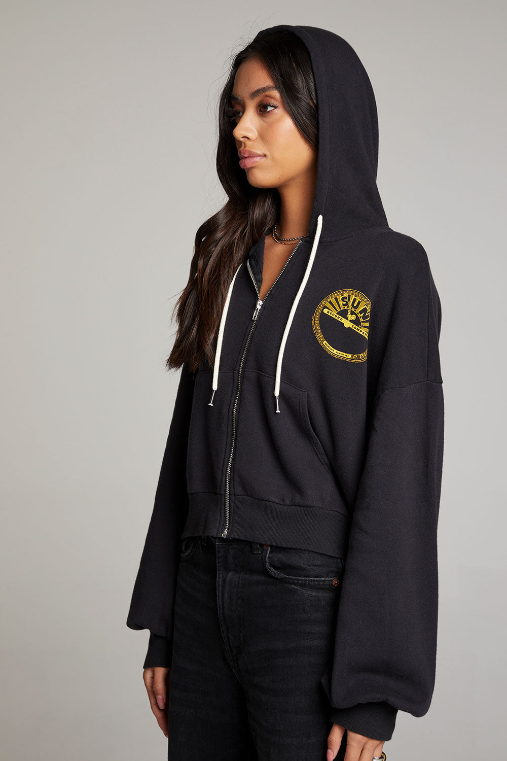 Sun Records Studded Elvis Zip Up Hoodie WOMENS chaserbrand