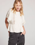 Petal Starry White Short Sleeve Womens chaserbrand