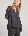Denver Licorice Leopard Blouse Womens chaserbrand
