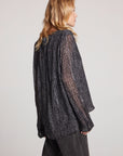 Denver Licorice Leopard Blouse Womens chaserbrand