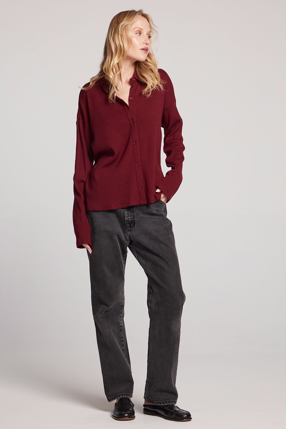 Fenna Fig Button Down Womens chaserbrand