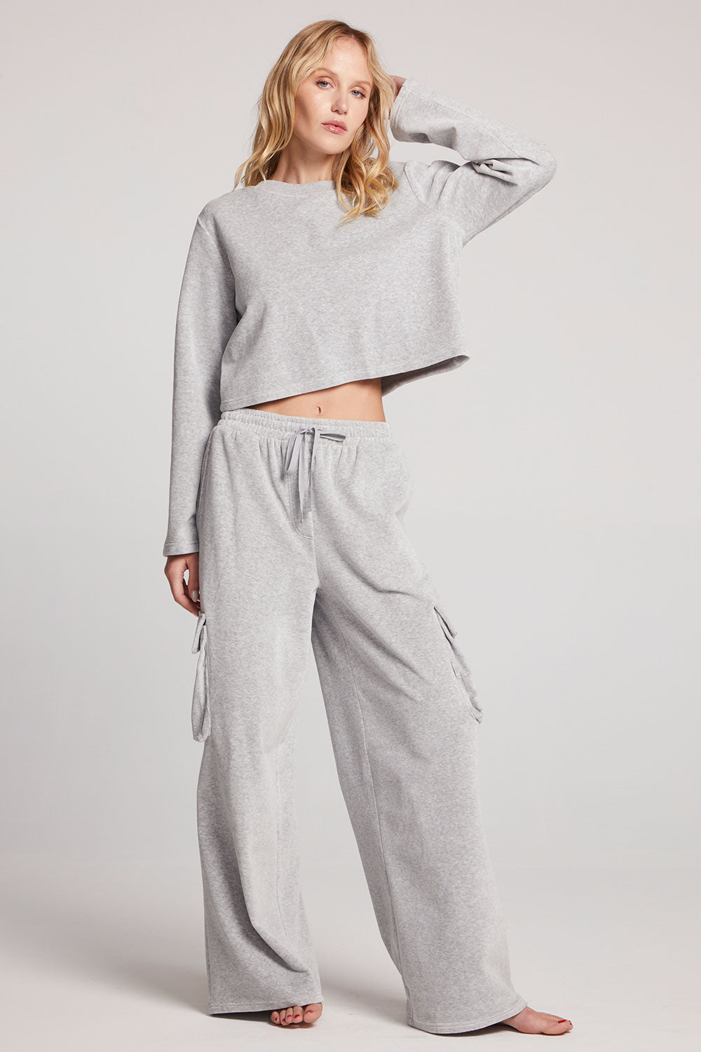 Impala Light Heather Grey Long Sleeve Tee Womens chaserbrand