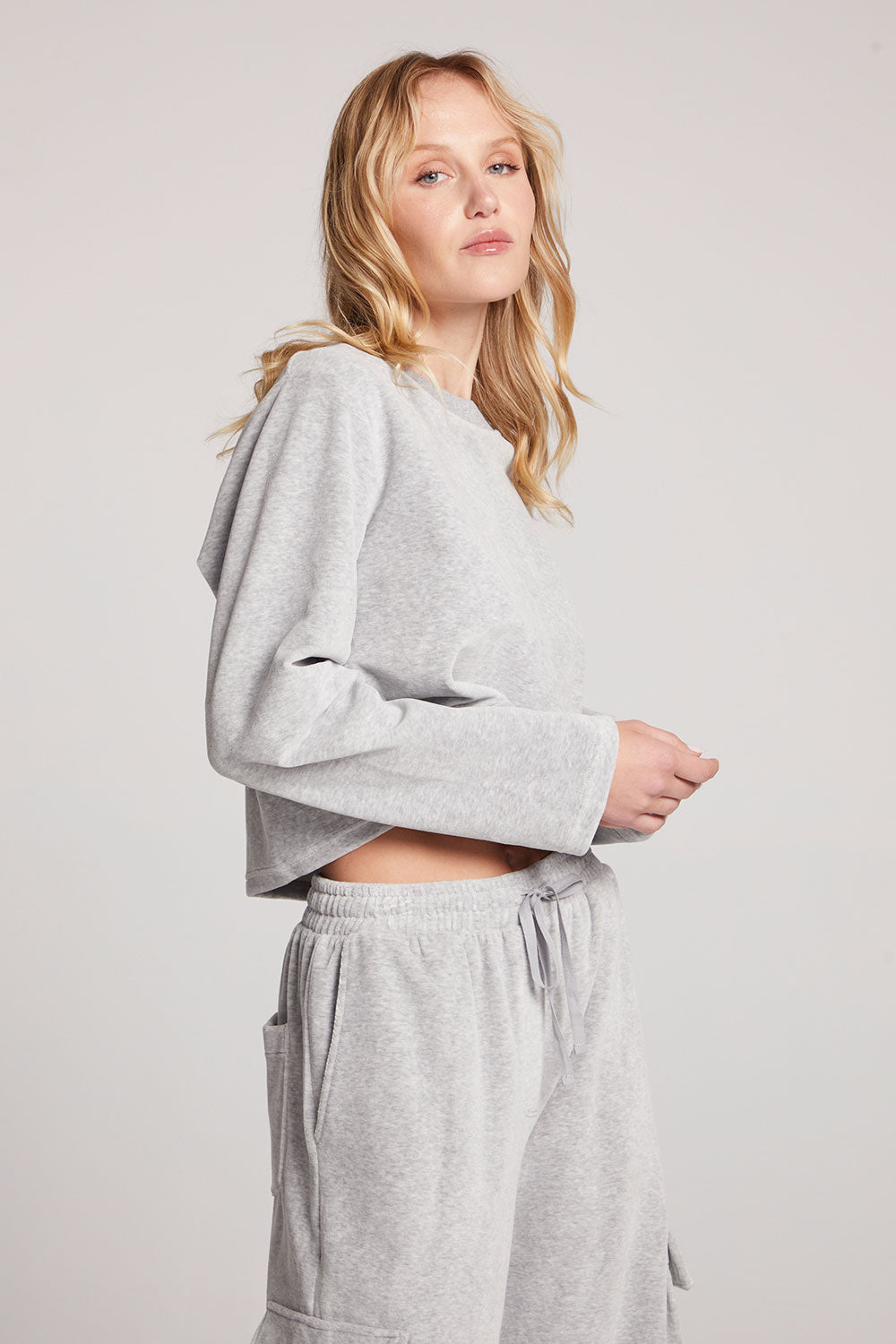 Impala Light Heather Grey Long Sleeve Tee Womens chaserbrand