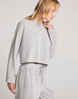 Impala Light Heather Grey Long Sleeve Tee Womens chaserbrand