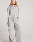 Abilene Light Heather Grey Zip Up Womens chaserbrand