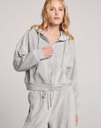 Abilene Light Heather Grey Zip Up Womens chaserbrand