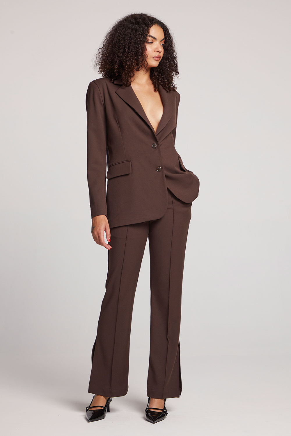 Chalette Coco Brown Jacket Womens chaserbrand