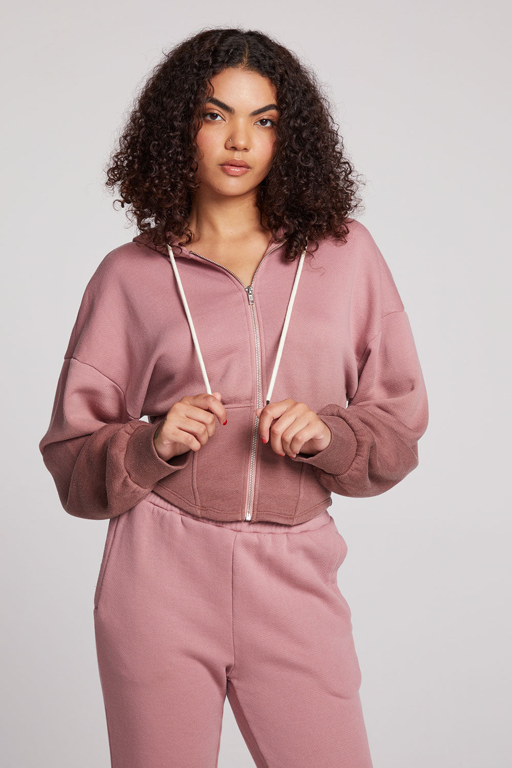 Olympic Mauve Rose/Coco Brown Dip Dye Zip Up Womens chaserbrand