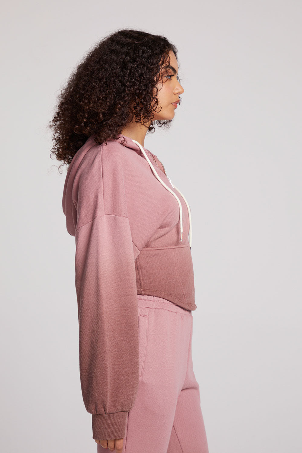 Olympic Mauve Rose/Coco Brown Dip Dye Zip Up Womens chaserbrand