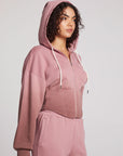 Olympic Mauve Rose/Coco Brown Dip Dye Zip Up Womens chaserbrand