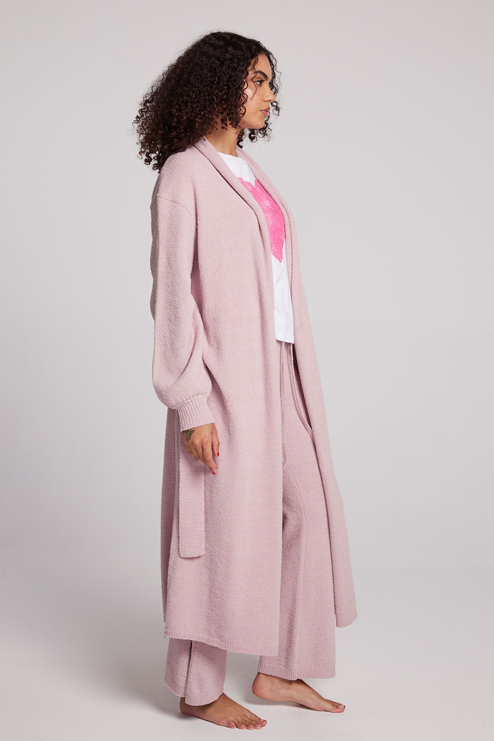 Eveee Mauve Rose Maxi Cardigan Womens chaserbrand