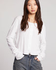 Brady White Button Up Pullover Womens chaserbrand