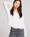 Brady White Button Up Pullover Womens chaserbrand