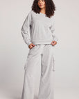 Light Heather Grey Pullover Raglan Womens chaserbrand
