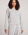 Light Heather Grey Pullover Raglan Womens chaserbrand