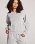 Light Heather Grey Pullover Raglan Womens chaserbrand