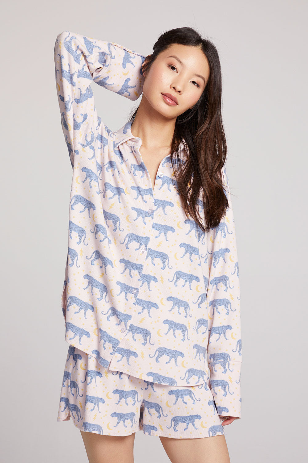 Leopard Magic Button Down Womens chaserbrand