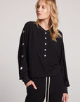 Silver Foil Hearts Long Sleeve Womens chaserbrand