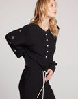 Silver Foil Hearts Long Sleeve Womens chaserbrand