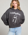 The Rolling Stones Stitched Tongue Logo Pullover Hoodie WOMENS chaserbrand