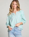 Cody Aloe Stripe Blouse WOMENS chaserbrand